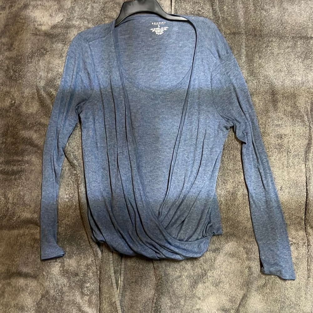 Blue long sleeve top